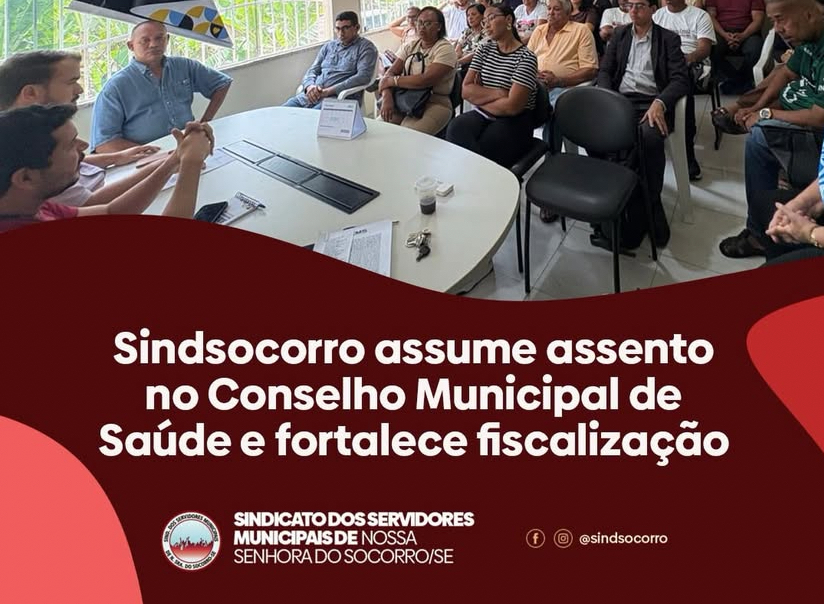 SindSocorro assume assento no Conselho Municipal da Saúde e fortalece fiscalização