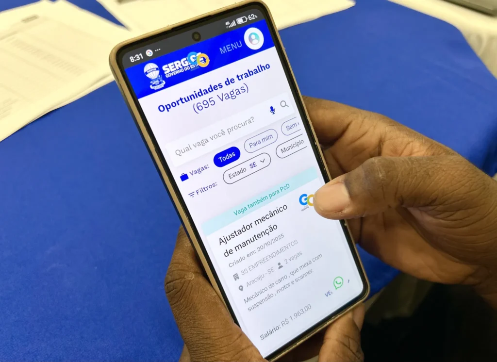 Sergipe inicia a semana com 647 vagas de emprego disponíveis