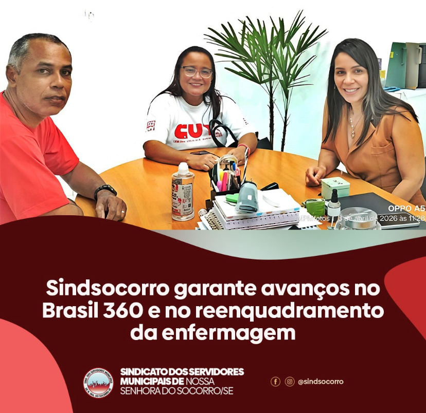 O Sindicato dos Servidores Municipais de Nossa Senhora do Socorro (Sindsocorro) segue firme na luta pela valorização dos trabalhadores da saúde!